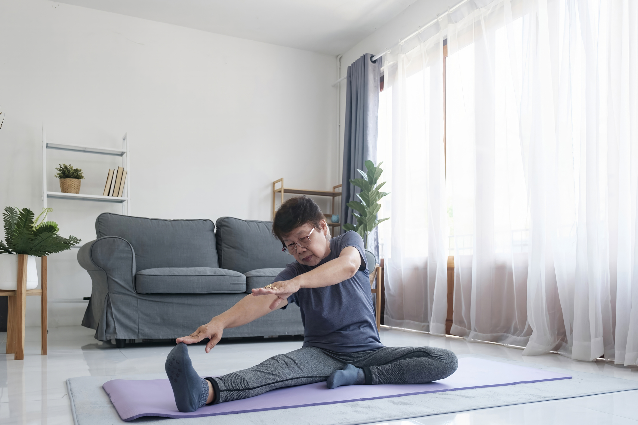 Person stretching