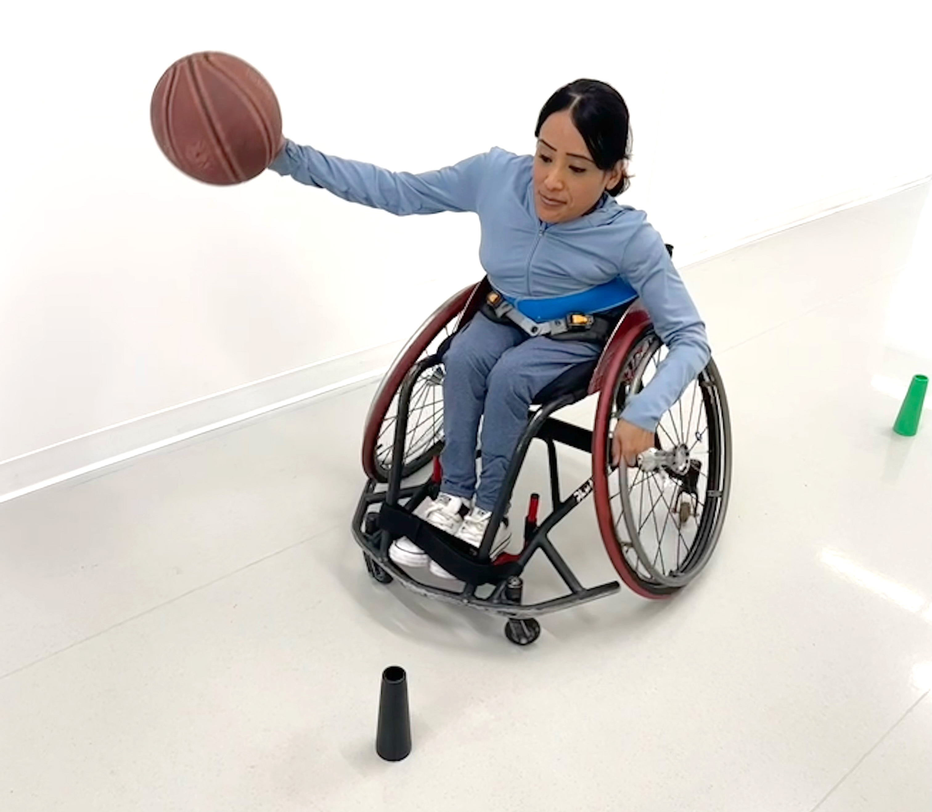 Lupita playing basketball