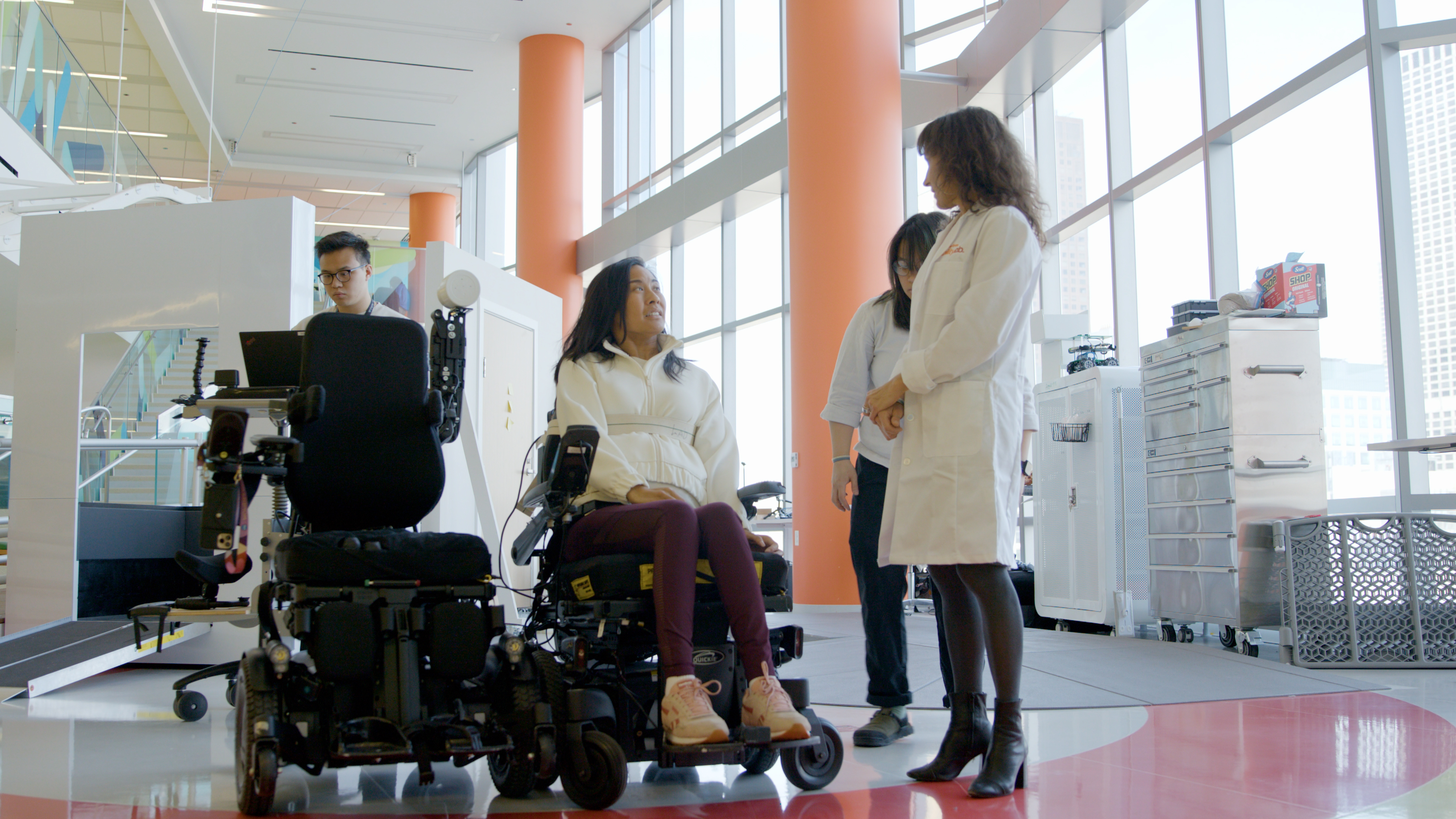Michele testing&nbsp;autonomous wheelchair technology