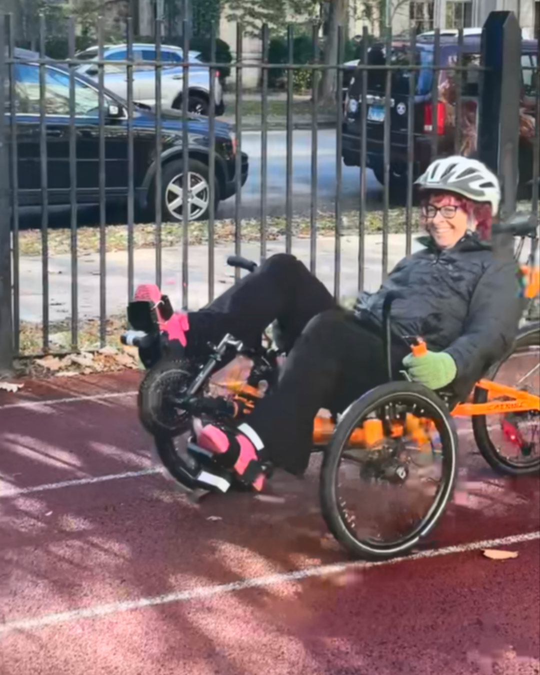 Sherri biking