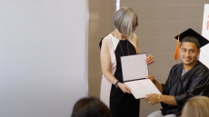 Presenting an award