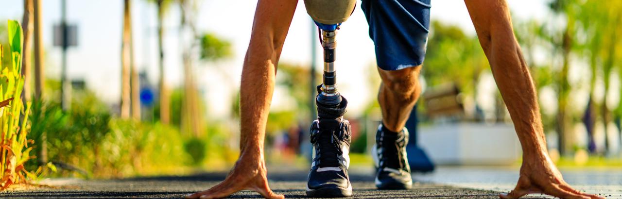 Runner with limb loss