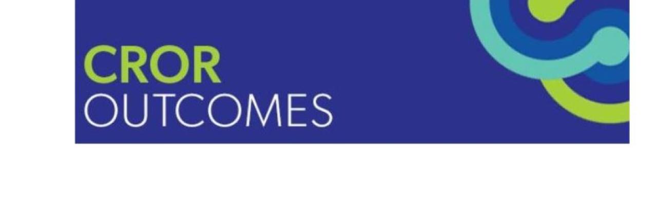 blue banner that says CROR Outcomes