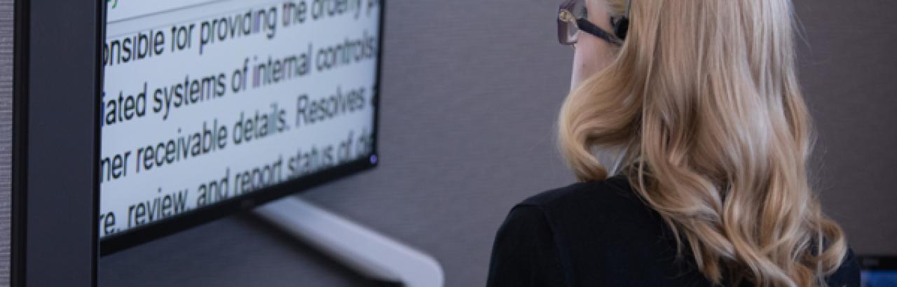 a large screen reader