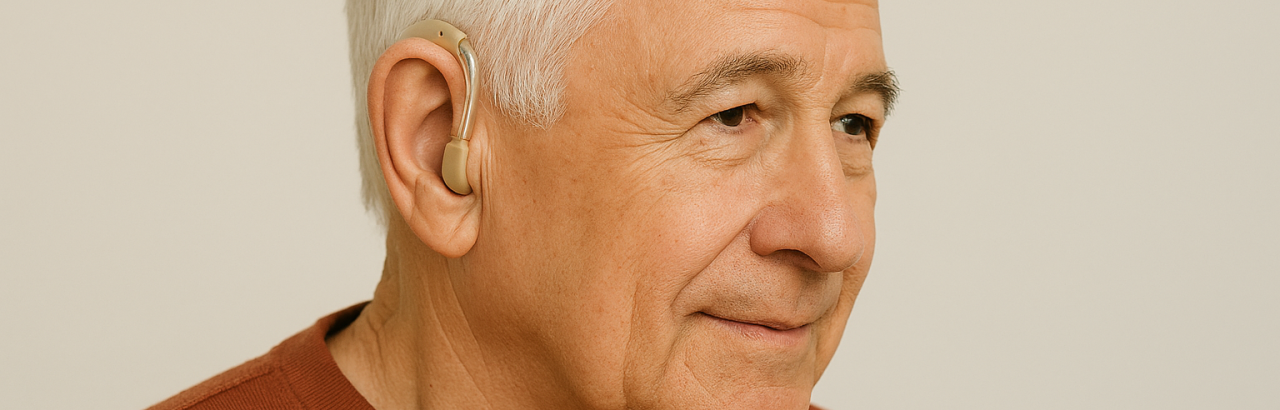 Man with hearing aid