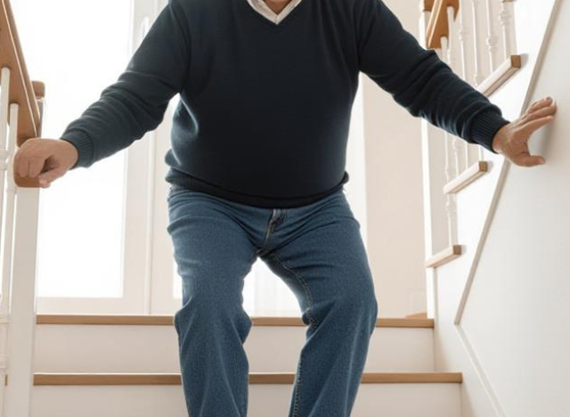 Man on stairs